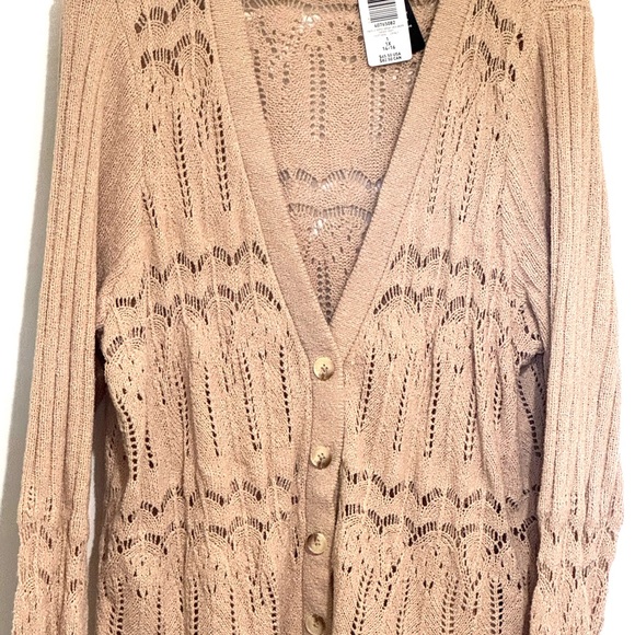 NWT TORRID Women's Beige Knit Cardigan Sweater - Picture 4 of 5